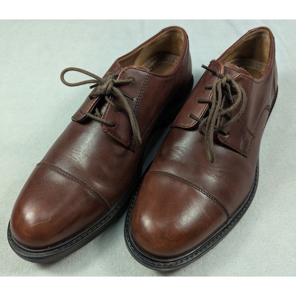 Johnston & Murphy Mens 20-1863 Brown Leather Cap Toe Derby Dress Shoes Size 9M